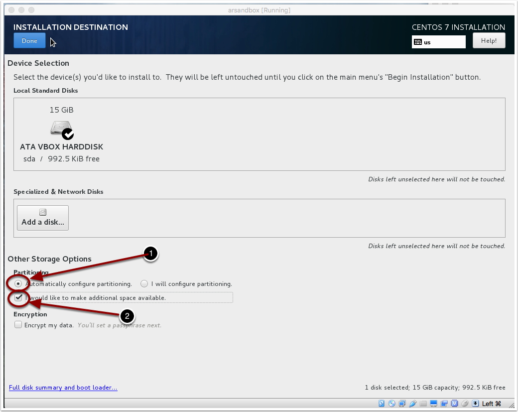 Configure for Automatic partition configuration